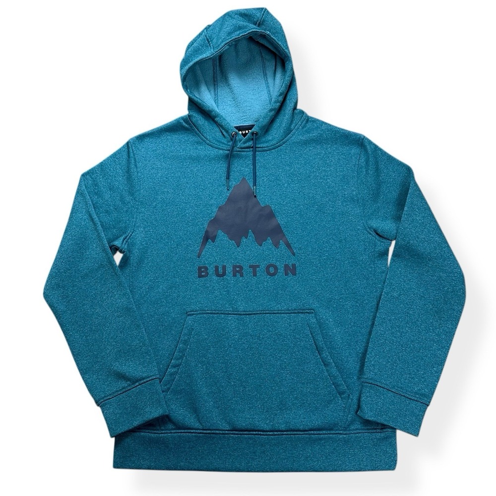 Burton‎ Snowboards Oak Pullover Hoodie Sweatshirt Men's Size Medium Blue Heather